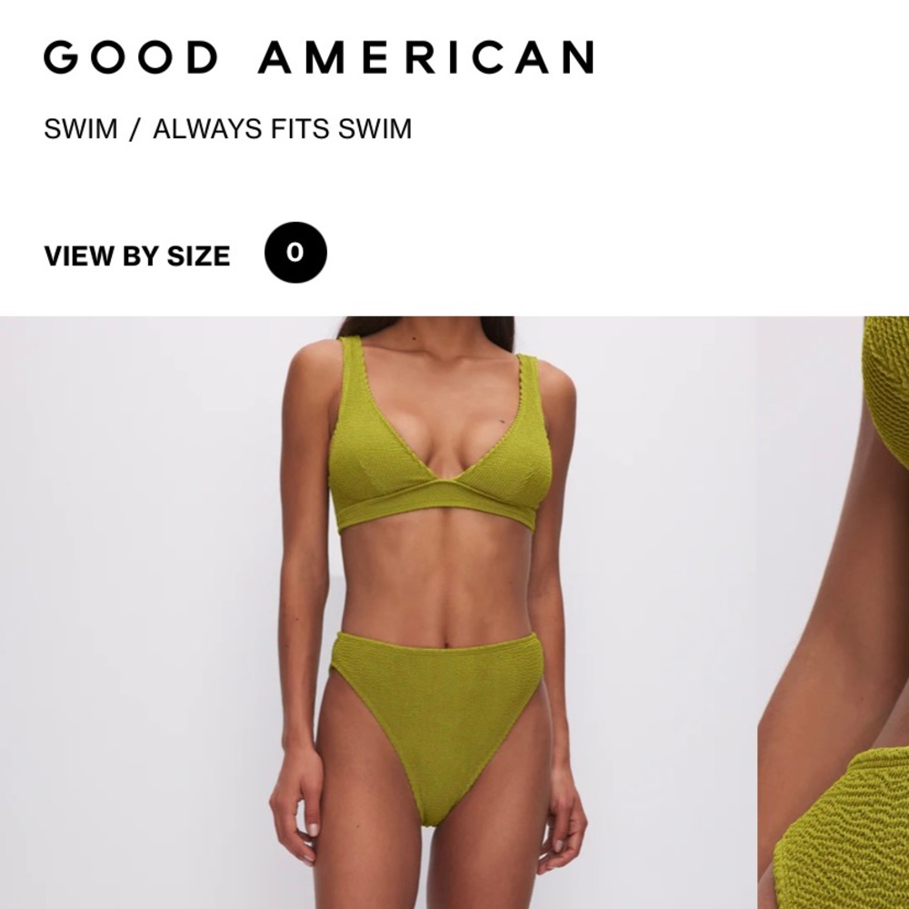 NWT Good American Always Fits Support Bikini Top and Cheeky Bikini Bottom